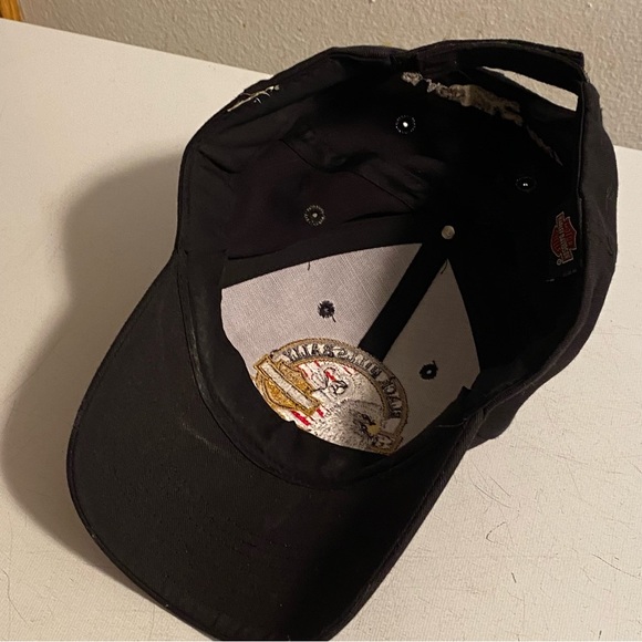 Harley Davidson Hat Mens Strap Back Black Hill Rallys 2002 Sturgis 62 - Picture 4 of 11